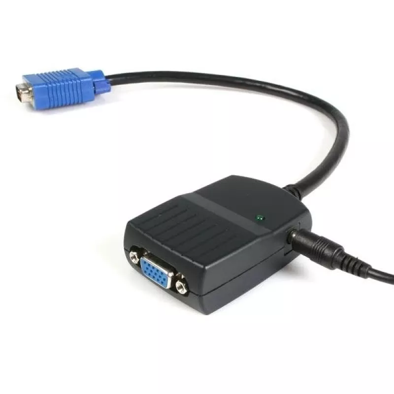 StarTech.com 2 prievadų VGA vaizdo skirstytuvas - maitinamas per USB, VGA, 2x VGA, 2048 x 1536 pikseliai, juoda, plastikas, 61 m
