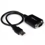StarTech.com 6 pėdų (1,8 m) 1 prievado profesionalus USB į nuoseklųjį adapterio kabelis su COM išlaikymu, USB į RS232 adapteris - TAA