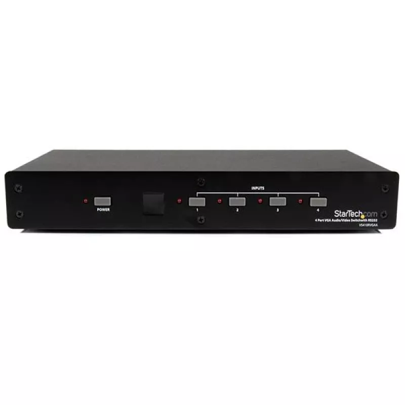 StarTech.com 4 prievadų VGA vaizdo ir garso jungiklis su RS232 valdymu