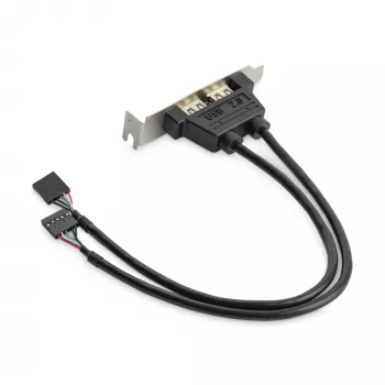 “StarTech.com” 2 prievadų USB A lizdas žemo profilio lizdo plokštės adapteris