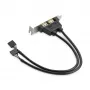 “StarTech.com” 2 prievadų USB A lizdas žemo profilio lizdo plokštės adapteris