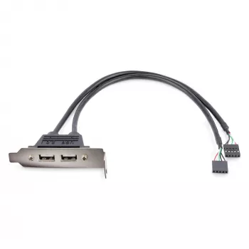 “StarTech.com” 2 prievadų USB A lizdas žemo profilio lizdo plokštės adapteris