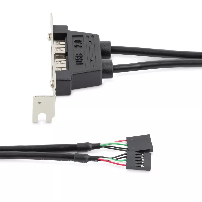“StarTech.com” 2 prievadų USB A lizdas žemo profilio lizdo plokštės adapteris