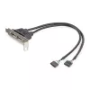 “StarTech.com” 2 prievadų USB A lizdas žemo profilio lizdo plokštės adapteris