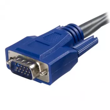 StarTech.com 1,8 m itin plonas USB VGA 2-in-1 KVM laidas, juodas, VGA, USB A + VGA, kištukas/kištukas, 189 g