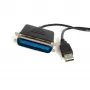 StarTech.com 10 pėdų USB į lygiagretų spausdintuvo adapterį - V/V, juodas, Centronics, USB Type-A, 30,5 m, Vyriškas/Vyriškas, CE, RoHS