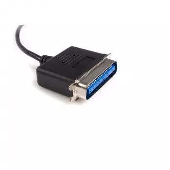 StarTech.com 10 pėdų USB į lygiagretų spausdintuvo adapterį - V/V, juodas, Centronics, USB Type-A, 30,5 m, Vyriškas/Vyriškas, CE, RoHS