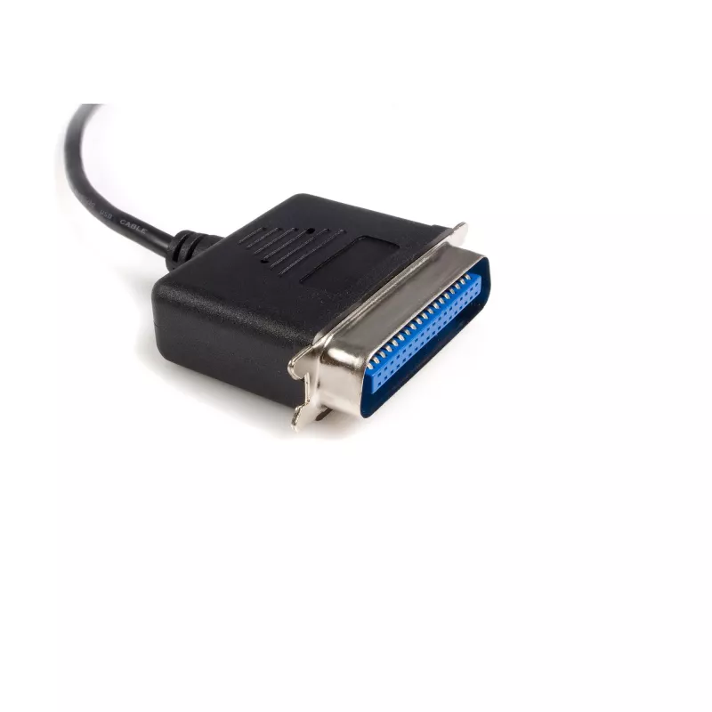 StarTech.com 10 pėdų USB į lygiagretų spausdintuvo adapterį - V/V, juodas, Centronics, USB Type-A, 30,5 m, Vyriškas/Vyriškas, CE, RoHS
