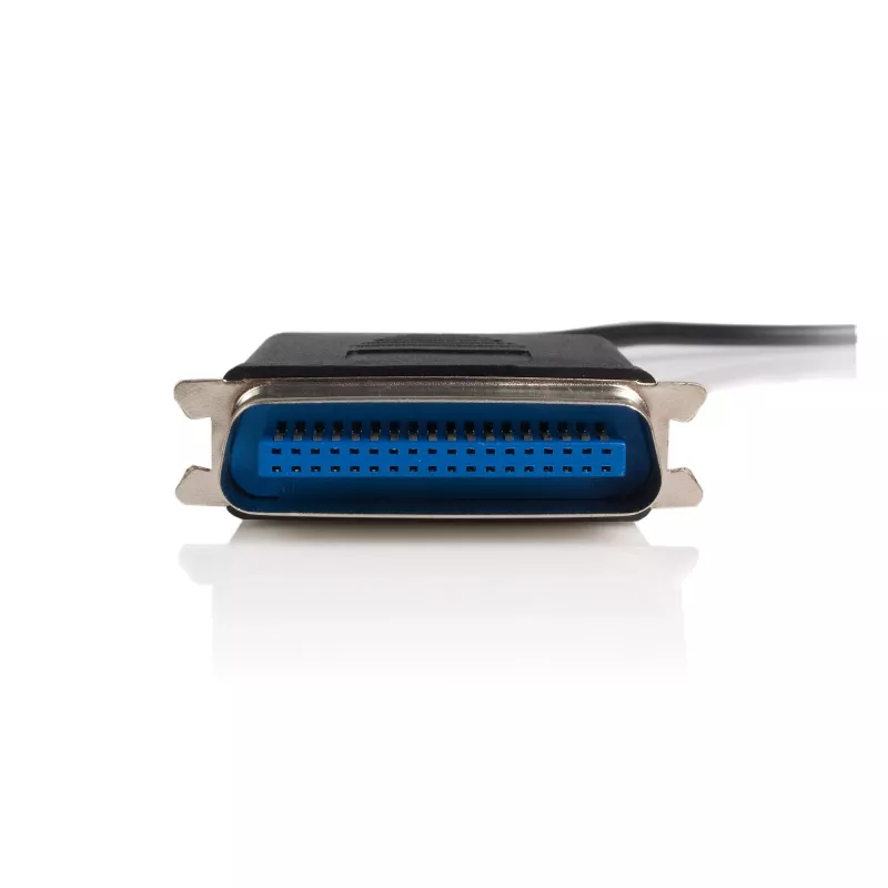 StarTech.com 10 pėdų USB į lygiagretų spausdintuvo adapterį - V/V, juodas, Centronics, USB Type-A, 30,5 m, Vyriškas/Vyriškas, CE, RoHS