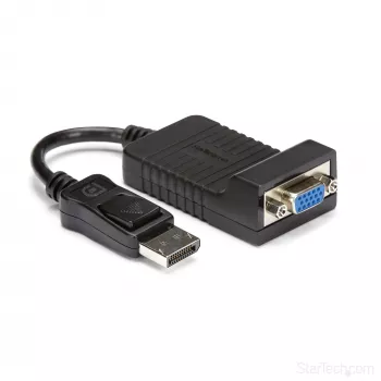 StarTech.com DisplayPort į VGA adapteris - aktyvus DP į VGA keitiklis - 1080p vaizdo įrašas - Patvarus - DP/DP++ šaltinis į VGA monitoriaus kabelio adapterio raktas - DP 1.2 į VGA - Užfiksuojanti DP jungtis