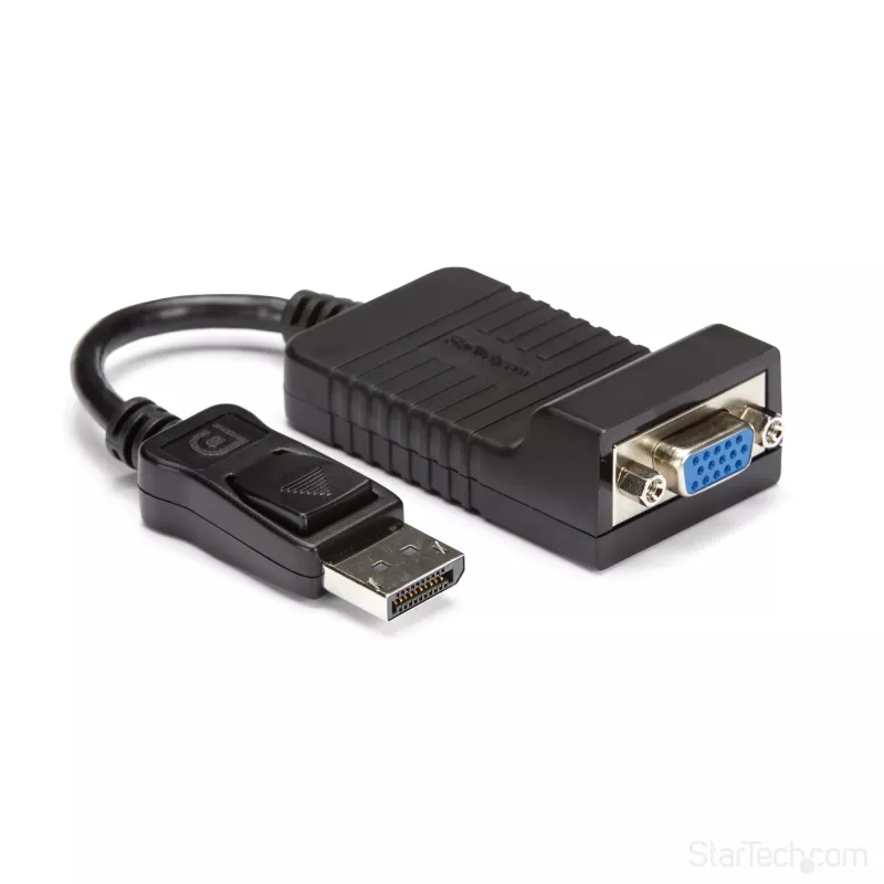 StarTech.com DisplayPort į VGA adapteris - aktyvus DP į VGA keitiklis - 1080p vaizdo įrašas - Patvarus - DP/DP++ šaltinis į VGA monitoriaus kabelio adapterio raktas - DP 1.2 į VGA - Užfiksuojanti DP jungtis