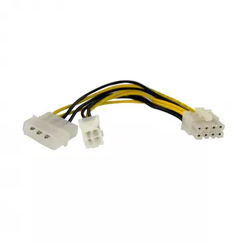 StarTech.com 6 colių 4 kontaktų į 8 kontaktų EPS maitinimo adapteris su LP4 - patinas/motina