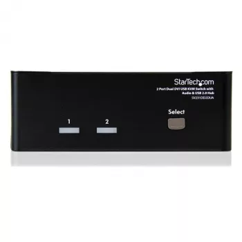 StarTech.com 2 prievadų dvigubas DVI USB KVM komutatorius su garso ir USB 2.0 šakotuvu