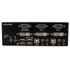 StarTech.com 2 prievadų DVI VGA dviejų monitorių KVM jungiklis USB su garso ir USB 2.0 šakotuvu