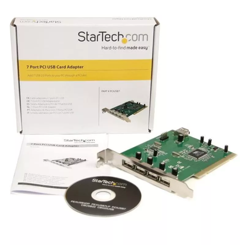 StarTech.com PCIUSB7 7 prievadų PCI USB adapterio kortelė
