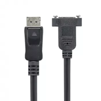 StarTech.com 3 pėdų (1 m) skydelyje montuojamas DisplayPort laidas – 4K x 2K – DisplayPort 1.2 ilginimo laidas iš kištuko į lizdą – DP vaizdo ilgintuvas su skydelyje montuojama DP jungtimi – DP monitoriaus laidas