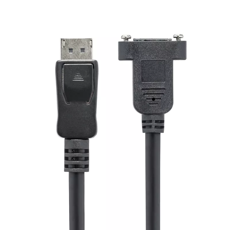 StarTech.com 3 pėdų (1 m) skydelyje montuojamas DisplayPort laidas – 4K x 2K – DisplayPort 1.2 ilginimo laidas iš kištuko į lizdą – DP vaizdo ilgintuvas su skydelyje montuojama DP jungtimi – DP monitoriaus laidas