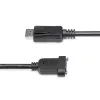 StarTech.com 3 pėdų (1 m) skydelyje montuojamas DisplayPort laidas – 4K x 2K – DisplayPort 1.2 ilginimo laidas iš kištuko į lizdą – DP vaizdo ilgintuvas su skydelyje montuojama DP jungtimi – DP monitoriaus laidas