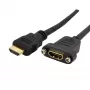 StarTech.com 3 pėdų HDMI patelės į kištuką adapteris, 4K didelės spartos skydinio montavimo HDMI laidas, 4K 30 Hz UHD HDMI, 10,2 Gbps pralaidumas, 4K HDMI patelė į HDMI kištuką, HDMI skydinio montavimo jungties laidas