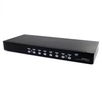 StarTech.com 8 prievadų montuojamas į stovą USB VGA KVM komutatorius su garsu (garso kabeliai pridedami)