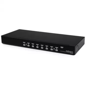 StarTech.com 8 prievadų 1U montuojamas USB KVM jungiklis su OSD, 1920 x 1440 pikselių, montavimas stelaže, 1U, juodas