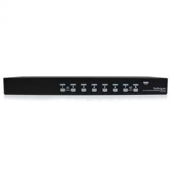 StarTech.com 8 prievadų 1U montuojamas USB KVM jungiklis su OSD, 1920 x 1440 pikselių, montavimas stelaže, 1U, juodas