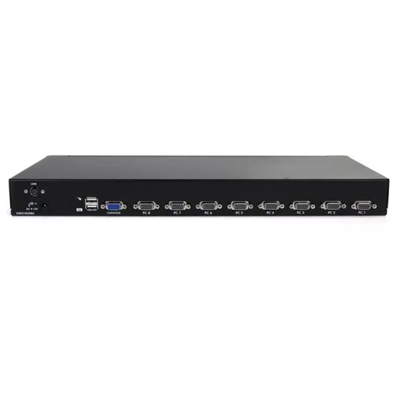 StarTech.com 8 prievadų 1U montuojamas USB KVM jungiklis su OSD, 1920 x 1440 pikselių, montavimas stelaže, 1U, juodas