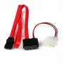 StarTech.com 36 colių plonas SATA–SATA laidas su LP4 maitinimo adapteriu