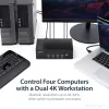 StarTech.com 4 prievadų HDMI KVM jungiklis - 4K 30Hz - dvigubas ekranas