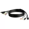 StarTech.com 6 pėdų 4-in-1 USB DisplayPort KVM komutatoriaus kabelis su garsu ir mikrofonu