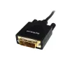 StarTech.com 6 pėdų (1,8 m) Mini DisplayPort į DVI kabelis - Mini DP į DVI adapterio kabelis - 1080p vaizdo - Pasyvus mDP į DVI-D vienos jungties, mDP arba Thunderbolt 1/2 Mac/PC prie DVI monitoriaus/ekrano