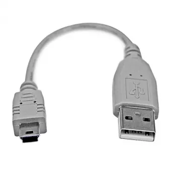 StarTech.com 6 colių Mini USB 2.0 laidas - A į Mini B, 0,152 m, USB A, Mini-USB B, USB 2.0, kištukas/kištukas, pilkas