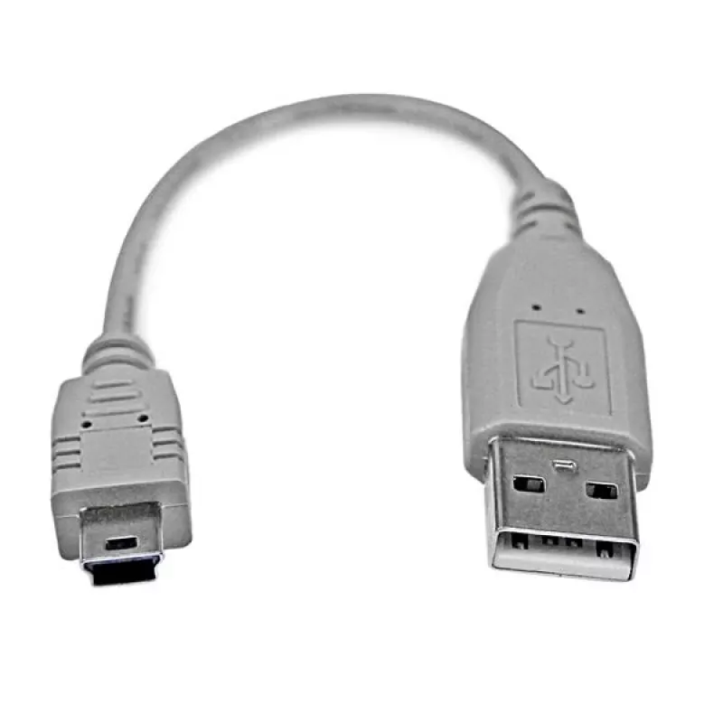StarTech.com 6 colių Mini USB 2.0 laidas - A į Mini B, 0,152 m, USB A, Mini-USB B, USB 2.0, kištukas/kištukas, pilkas
