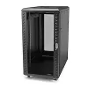 StarTech.com 4 stulpų 25U serverių spinta, užrakinama 19 colių duomenų spinta kompiuterinei/AV/IT įrangai, biuro/namų tinklo spinta su ratukais ir reguliuojamais montavimo bėgeliais