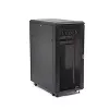 StarTech.com 4 stulpų 25U serverių spinta, užrakinama 19 colių duomenų spinta kompiuterinei/AV/IT įrangai, biuro/namų tinklo spinta su ratukais ir reguliuojamais montavimo bėgeliais