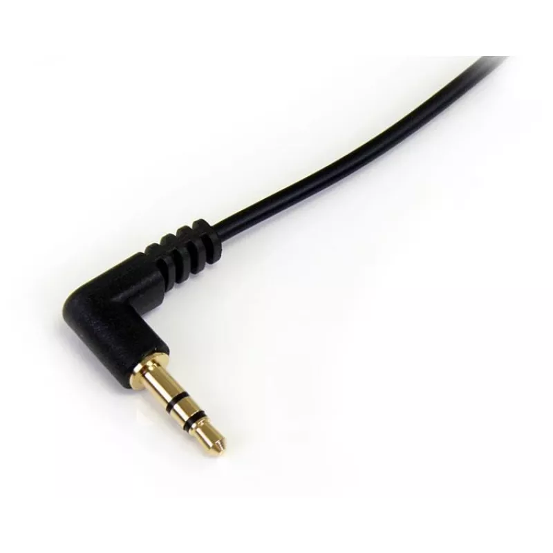 StarTech.com 6 pėdų plonas 3,5 mm į stačiu kampu lenktą stereofoninį garso kabelį - M/M