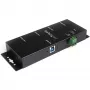 StarTech.com 4 prievadų pramoninis USB 3.0 šakotuvas su ESD apsauga~4 prievadų USB 3.0 šakotuvas - 5 Gbps - Metalinis pramoninis USB-A šakotuvas - Montuojamas ant sienos arba stalo USB duomenų šakotuvas - TAA reikalavimus atitinkantis USB plėtimo šakotuvas