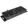 StarTech.com 4 prievadų pramoninis USB 3.0 šakotuvas su ESD apsauga~4 prievadų USB 3.0 šakotuvas - 5 Gbps - Metalinis pramoninis USB-A šakotuvas - Montuojamas ant sienos arba stalo USB duomenų šakotuvas - TAA reikalavimus atitinkantis USB plėtimo šakotuvas