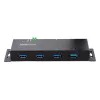 StarTech.com 4 prievadų pramoninis USB 3.0 šakotuvas su ESD apsauga~4 prievadų USB 3.0 šakotuvas - 5 Gbps - Metalinis pramoninis USB-A šakotuvas - Montuojamas ant sienos arba stalo USB duomenų šakotuvas - TAA reikalavimus atitinkantis USB plėtimo šakotuvas