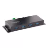 StarTech.com 4 prievadų pramoninis USB 3.0 šakotuvas su ESD apsauga~4 prievadų USB 3.0 šakotuvas - 5 Gbps - Metalinis pramoninis USB-A šakotuvas - Montuojamas ant sienos arba stalo USB duomenų šakotuvas - TAA reikalavimus atitinkantis USB plėtimo šakotuvas