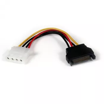 StarTech.com 6 colių SATA–LP4 maitinimo laido adapteris – F/M, Molex (4 kontaktai), SATA 15 kontaktų, 0,1524 m, vyriška, vyriška, tiesus