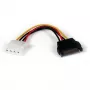 StarTech.com 6 colių SATA–LP4 maitinimo laido adapteris – F/M, Molex (4 kontaktai), SATA 15 kontaktų, 0,1524 m, vyriška, vyriška, tiesus