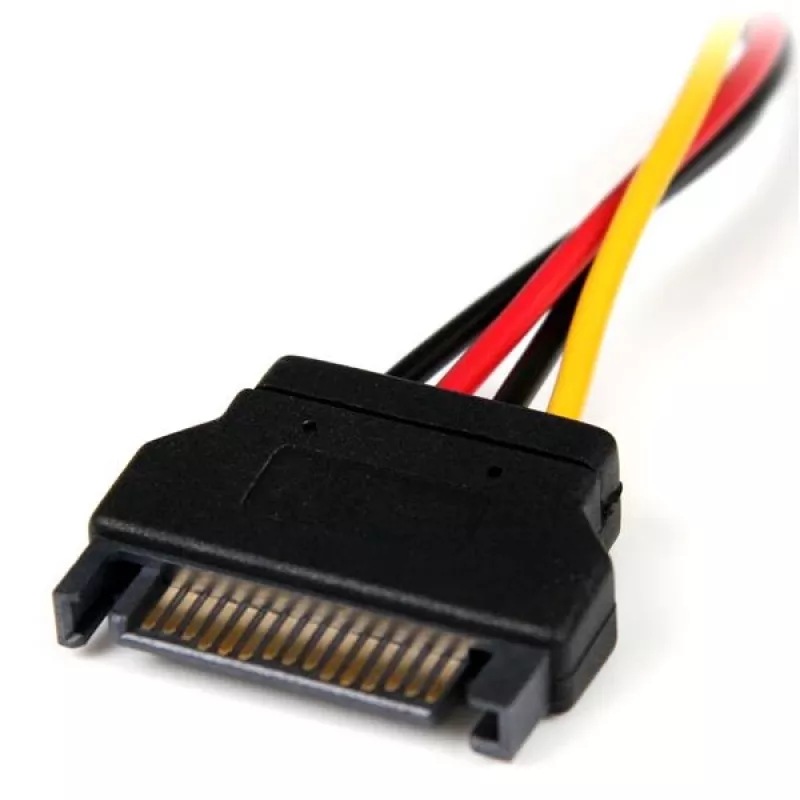 StarTech.com 6 colių SATA–LP4 maitinimo laido adapteris – F/M, Molex (4 kontaktai), SATA 15 kontaktų, 0,1524 m, vyriška, vyriška, tiesus