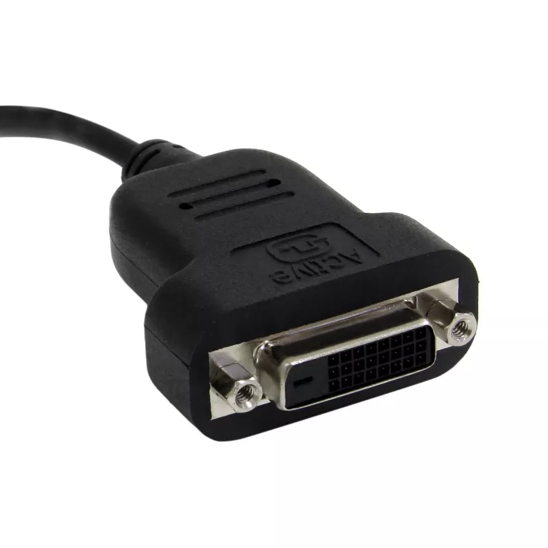 StarTech.com Mini DisplayPort į DVI adapteris – aktyvus Mini DisplayPort į DVI-D adapterio keitiklis – 1080p vaizdas – mDP arba Thunderbolt 1/2 Mac/PC į DVI monitoriaus adapteris, mDP į DVI vienos jungties