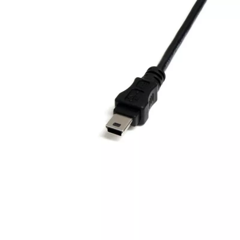 StarTech.com 1 pėdos Mini USB 2.0 laidas – USB A į Mini B kištukas/lizdas, 0,3 m, USB A, Mini-USB B, kištukas/lizdas, 0,48 Gbit/s, juodas