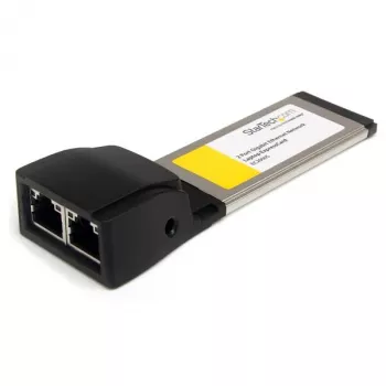 StarTech.com dviejų prievadų ExpressCard Gigabit nešiojamojo kompiuterio Ethernet NIC tinklo adapterio kortelė