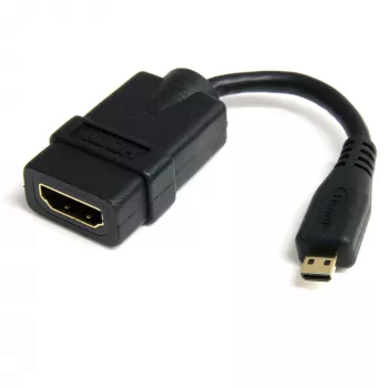 StarTech.com Micro HDMI į HDMI adapteris – 4K 30Hz vaizdo – patvarus didelės spartos Micro HDMI Type-D į HDMI 1.4 keitiklis / kabelio adapterio raktas – Ultra HD HDMI monitoriai, televizoriai ir ekranai – M/F