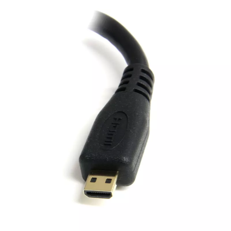 StarTech.com Micro HDMI į HDMI adapteris – 4K 30Hz vaizdo – patvarus didelės spartos Micro HDMI Type-D į HDMI 1.4 keitiklis / kabelio adapterio raktas – Ultra HD HDMI monitoriai, televizoriai ir ekranai – M/F