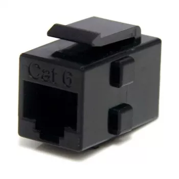 StarTech.com Cat 6 RJ45 Keystone Jack tinklo jungtis - F/F, juoda, RJ-45, RJ-45, 90 mm, 125 mm, 2 mm