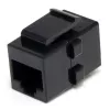 StarTech.com Cat 6 RJ45 Keystone Jack tinklo jungtis - F/F, juoda, RJ-45, RJ-45, 90 mm, 125 mm, 2 mm